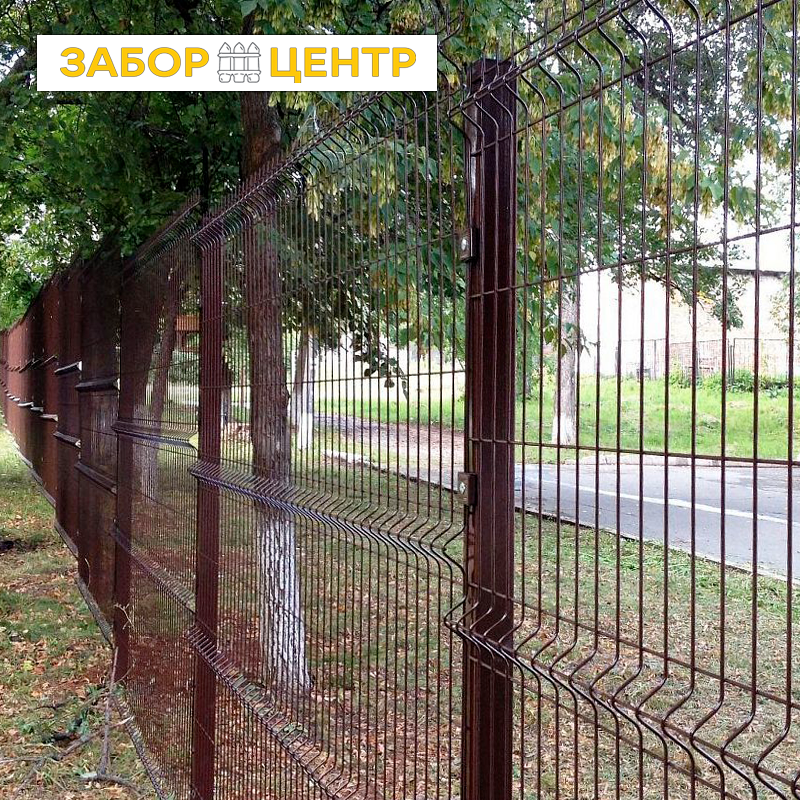 3D Сетка Гиттер "Эко" d=3мм | 1.5*2.5 м | цинк+ППК, RAL8017 (коричневый)